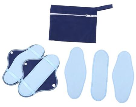 minkissy Serviettes Hygiéniques Réutilisables Lot Pour Flux Moyen Lavables Avec Design à Boutons Adaptées Aux Voyages Et Activités De Plein Air