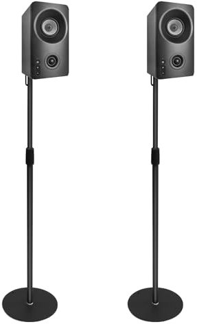 Speaker Stand Floor Spaire, Universal Satellite Speakers Stands Compatible with Sony HT-A9 SA-RS5 Bose Polk JBL Sony Yamaha Samsung with Cable Management Set of 2