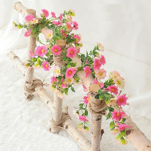 Ghirlanda Fiori Artificiali di Ciliegio con Vite Decorativa | Decorazioni per Matrimoni, Casa e Giardino | 2m Lunghezza per Interni/Esterni (Resistente agli UV)