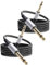 2 Pack Guitar Cable with 6.35mm to 6.35mm Straight Jack to Jack, Instrument Cable 2m with Gold Plated Connectors, Amp Balanced Lead Nylon Braiding for Electric Guitar Bass Keyboard Mixer Amplifier