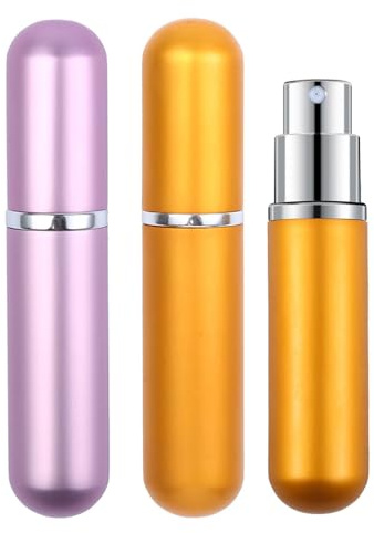 JUGUTA 2Pcs Bouteille Vaporisateur De Parfum, Mini Portable Bouteille Atomiseur Pulvérisation Flacon De Parfum Rechargeable Pour Homme & Femme Avec Entonnoir Et Pipette