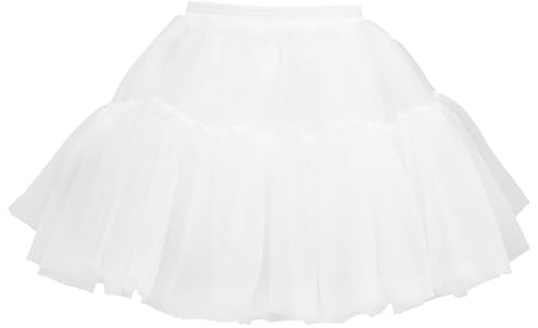 UKCOCO Women Hoopless Petticoat Underskirt Short Tulle Tutu Skirt Elastic Waist for Cosplay Dance Ballet and Stage Costume