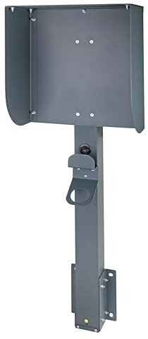 Kreainvent Supporto universale per wallbox in alluminio con fissaggio laterale per muro di sostegno. Colonna per wallbox per veicoli elettrici (protezione perfetta dalle intemperie)