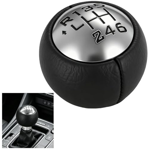 Zerabidpro Pomello del cambio per Peugeot 307 308 3008 407 5008 807- Design Ergonomico, Materiale Durevole in ABS, Facile Installazione, Universale per Auto Peugeot