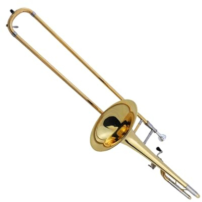 Trombón De Metal Trombón Tenor De Si Bemol A Fa Con Cambio De Tono Para Principiantes Y Adultos Lacado Dorado