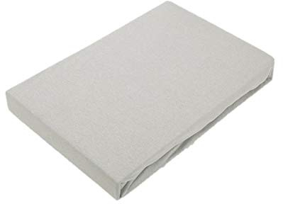 Jersey Spannbettlaken für Wasserbetten Rundumgummizug 200 x 220 cm Silber