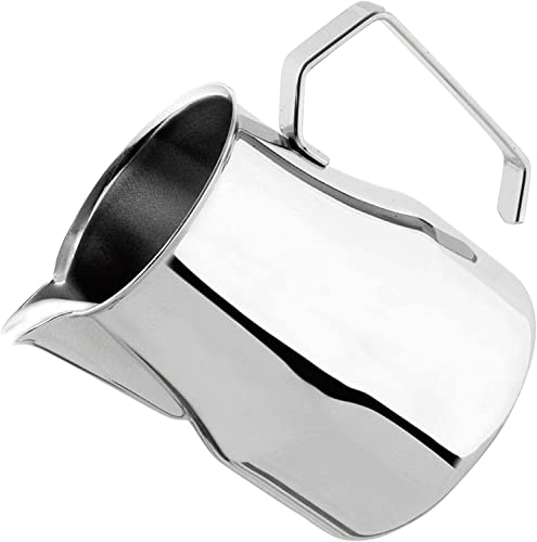 VIA CREMA Bricco Latte Professionale Acciaio Inox 250 ml Capuccino Art Spout - Made In Italy By Motta (250 ML) Lattiera Bricco Latte Bar Milk Jug