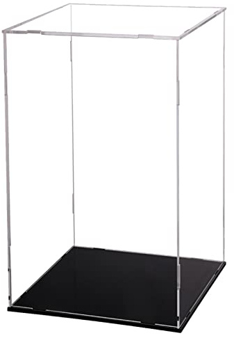 Evron Display Case for Collectibles Assemble Clear Acrylic Box Alternative Glass Case for Display Action Figures Home Storage & Organizing Toys (9.8x9.8x15.7inch;25x25x40cm)