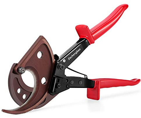 Ratschenschneider, Dechengbao HS520A Hochleistungs-Drahtschneider für Aluminium-Kupferkabel bis zu 400 mm², Ratschenkabelschneider