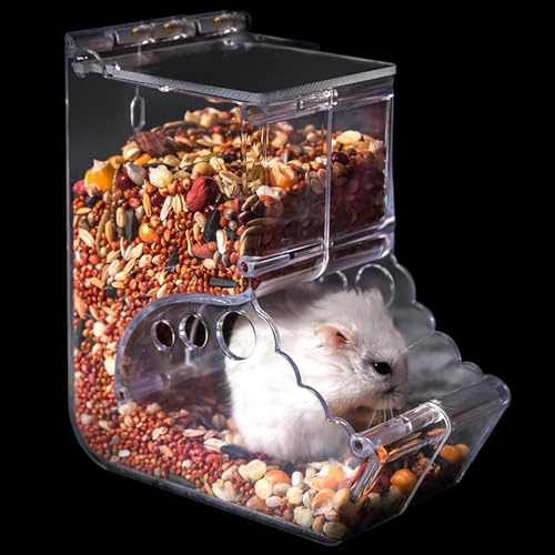 Dispensador de Alimentación para Hámster, Alimentador Automático de Hámster, Comedero Automático Hámster, Adecuada para pequeñas Mascotas como hámsteres, erizos, Ardillas, cobayas y Aves (400 ml)