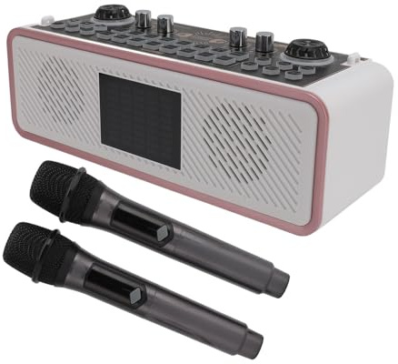 Pyhodi Kit de Carte Son Haut-Parleur avec Carte de Mixage, Ensemble D'équipements de Podcast, Interface Audio, Carte Son en Direct, Kit de Mixage DJ, Microphone sans Fil pour