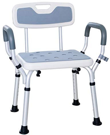 Vasca da bagno Doccia Sollevatore Sedia Sgabello ergonomico da bagno/doccia Sedile da bagno con corrimano Schienale Aiuto per disabili Cuscinetto antiscivolo per gambe per anziani e disabili