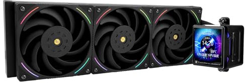 Thermalright Mjolnir Vision 360 ARGB Black-AIO CPU Liquid Cooler,IPS LCD Screen with 320 * 240 Resolution,for AM4/AM5 and LGA1700/1851,’3.5 inch’Magnet-Absorbent LCD Screen for Images
