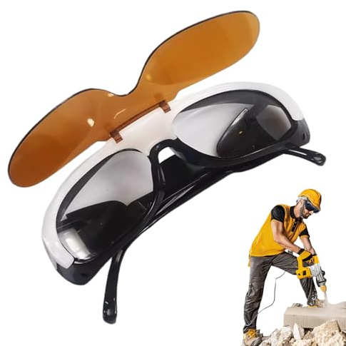 Generisch Lunettes de sécurité pour la soudure, lunettes de soudure, occultantes automatiques, équipement de protection des yeux, lunettes de soleil de soudeur avec lentille anti-rayures pour hommes