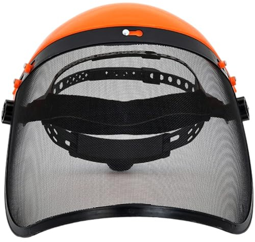 Bemvp Casco De Seguridad De Acero Inoxidable para Cortacésped De Jardín con Máscara Protectora De Malla Completa para Desbrozadora Y Protección Forestal.