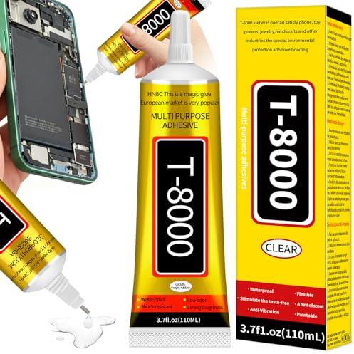 110ml Pegamento Pantalla Movil - Pegamento para Textil Zapatos Modelismo Cristal, Decoracion Funda Movil, Glue Aplicable para Computadoras Cámaras Textiles Papel Metal