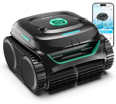 WYBOT C2 – Robot Piscina Senza Fili, 3 Motori, Doppia Filtrazione, Pulizia Fondo, Pareti E Linea d'Acqua, Autonomia 180 Min, per Piscine Interrate Fino A 150㎡, con App(Verde Carbone-Verde)