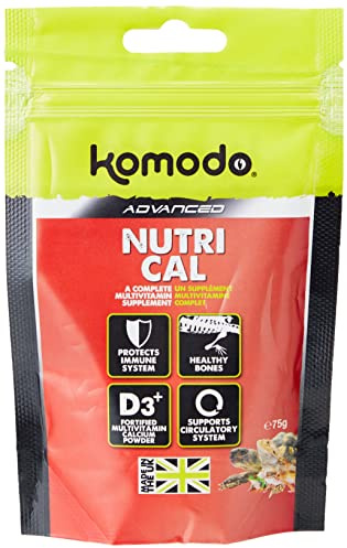 Komodo Nutri-Cal, 75 g, Multivitamin Supplement for Reptiles & Amphibians
