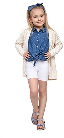 SOFTSAIL Flickor 1/2 längd över knät bomull leggings barn andningsbara cykelshorts cykel dansa skolbyxor chlk