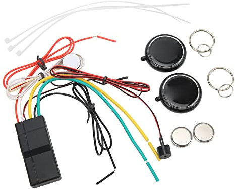 Antidémarrage de Voiture sans Fil, 2,4 GHz Antidémarrage de Voiture sans Fil Verrouillage du Moteur Entrée sans Clé Système D'alarme de Voiture Dispositif Anti-détournement pour Véhicule 12 V