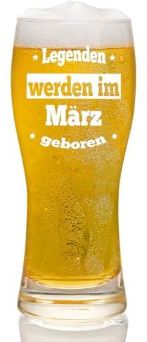 Joymaking Bierglas Geschenke für Männer - Geburtstagsgeschenk im März für Papa, Freund, Mitarbeiter, Sohn, Opa - Sinnvolles Lustiges Geschenk 15oz