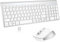Teclado y Ratón Inalámbrico - USB QWERTY Español Ergonómico Portátil Teclado Inalámbrico Ratón Silencioso para PC/Laptops/Smart TV - Blanco