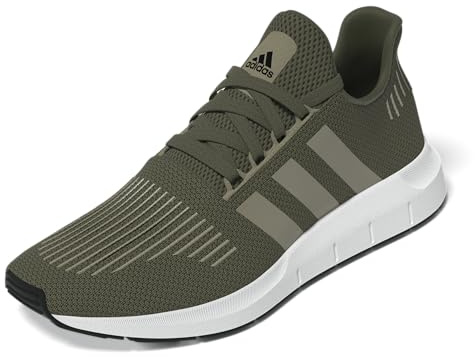 adidas Men's Swift Run 1.0, Olive Strata/Blanch Cargo/White, 7