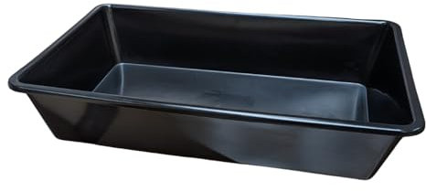 theener Mehrzweck Wanne Ölwanne Garten Pflanzschale Öl Pflanz Schale Wanne Katzen Klo Vogelbad Vogel Fuß Bad Plastikwanne schwarz 20 L 60x40cm (1 Stück schwarz)