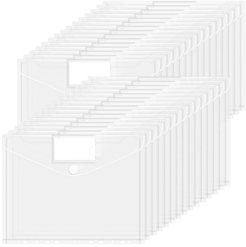 JEFURE Pochettes Plastiques Perforées A4 30 Pièces, Pochette Porte Document avec 11 Trous, Pochette Transparente A4 avec Poches pour Organiser des Documents