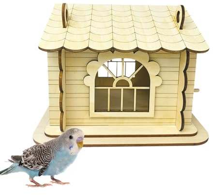 usefulbeauty Casas de pájaros para exteriores - Refugio para pájaros al aire libre de madera | Accesorio de aviario para jardín, balcón patio trasero, árbol nido de pájaros silvestres