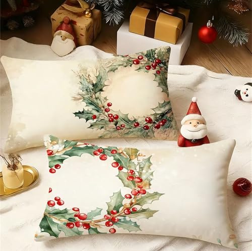 Cuscini per Divano Retrò Cuscini da Esterno Set di 2 Velluto Copricuscini 70x90 cm Cuscino Grande con Cerniera Invisibile Cuscino per Cortile Giardino Balcone Autunno Decorativi Regalo, Pianta 3m-735