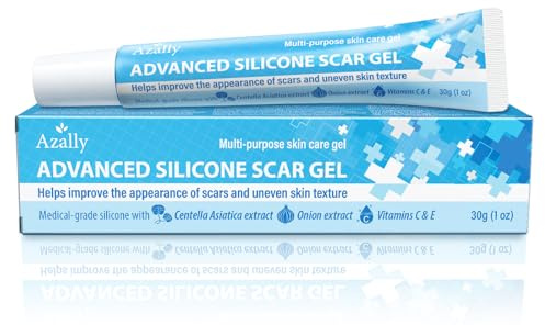 Gel di Silicone per Cicatrici e Crema Rimozione Cicatrici: Ideale per Cheloidi, Cicatrici Post-Operatorie, Smagliature e Acne – con Centella, Estratto di Cipolla e Vitamine C+E (30g)