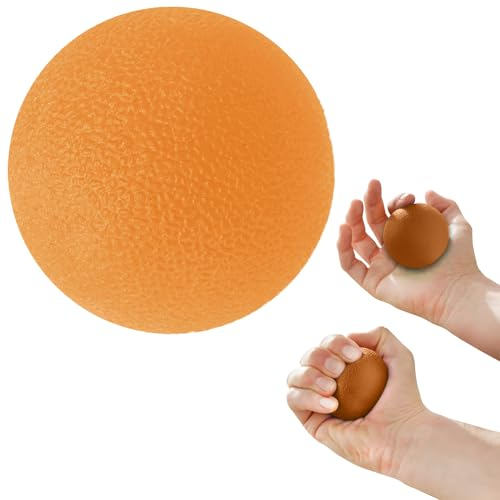 SISSEL Press Ball Orange, Extra-Starke Stärke | Hand- & Unterarmtrainer für Muskelaufbau & Beweglichkeit | Ideal für Therapie & Fitness | Ergonomisches Design | Inklusive Übungsanleitung