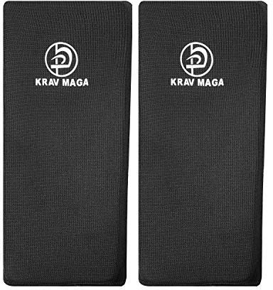Krav Maga Black Elasticated Cotton Forearm Guards ( Padded Both Sides )