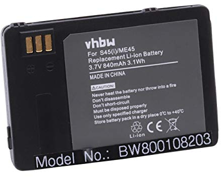 vhbw Akku kompatibel mit Siemens 6618, ME45, 3618, S45, S45i Handy Smartphone Telefon (840 mAh, 3,7 V, Li-Ion) - Ersatz für V30145-K1310-X185, V30148-K1310-X183