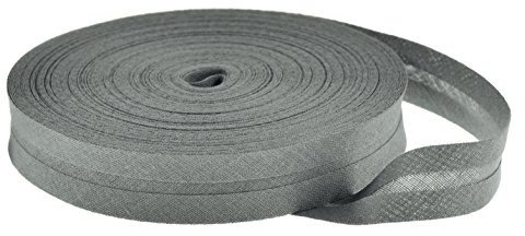 25m Baumwoll-Schrägband uni 20mm breit gefalzt Einfassband 50 Farben wählbar