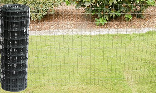 EXCOLO Schweißgitterzaun 1,2 m hoch 25 m lang – anthrazit Gitterzaun aus Metall | Maschendrahtzaun geschweißt | Drahtgitter-Zaun für Garten, Wildschutz, Tiergehege, Welpenauslauf, Geflügelzaun