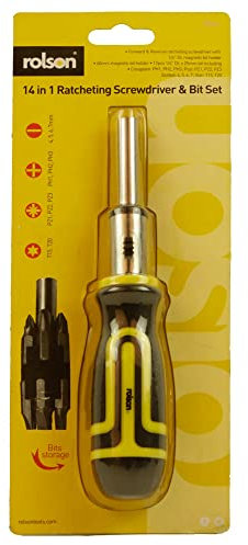 Rolson 28444 14-in-1 Rachet Handle Screwdriver