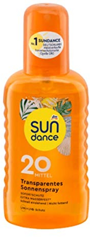 Sundance Spray solar transparente SPF 20, 200 ml, resistente al agua y vegano
