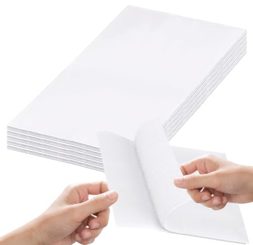 Rusoz Dimensioni Grandi Feltro Adesivo Forte Tessuto, 4 Coppie Nastro Biadesivo Extra Forte Nero in Nylon 10cm x 20cm Resistente & Pratico per Casa, Ufficio, Garage