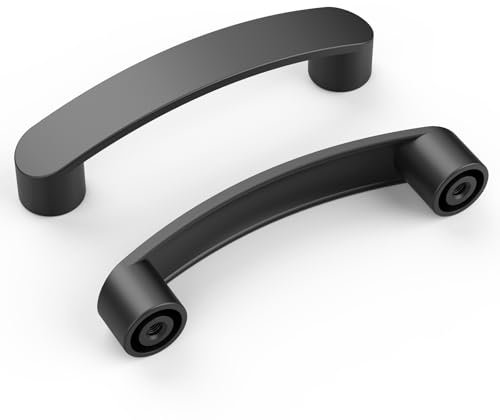 FURNIWARE 10 Stück Möbelgriffe 96mm Lochabstand Schrankgriffe Küchengriffe Schwarz Griffe Möbel Schubladengriffe Griffe für Küchenschränke Schränke Schubladengriffe