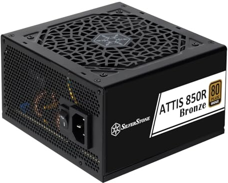 SilverStone Technology ATTIS 850R Bronze, 80 Plus-Bronze ATX-3,1 ATX-Netzteil mit 850W, SST-AT850R-BF