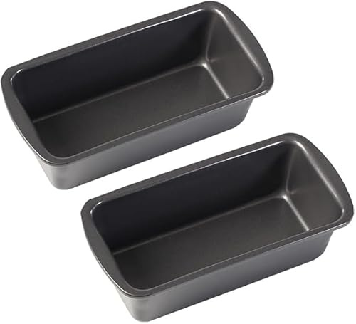 JJYHEHOT 2PCS Small Loaf Pan for Baking Bread, 1lb Bread Loaf Tin, 7.5 x 3.5 x 2.4 inch Banana Bread Pans, Non-Stick Meatloaf Pan, Rectangular Bread & Loaf Tins for Ovens Air Fryer