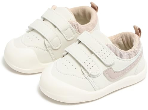 BEBEHUG Baby Walking Shoes for Boys Girls Infant Sneakers Soft Lightweight Non-Slip Toddler First Walker Shoes Pink