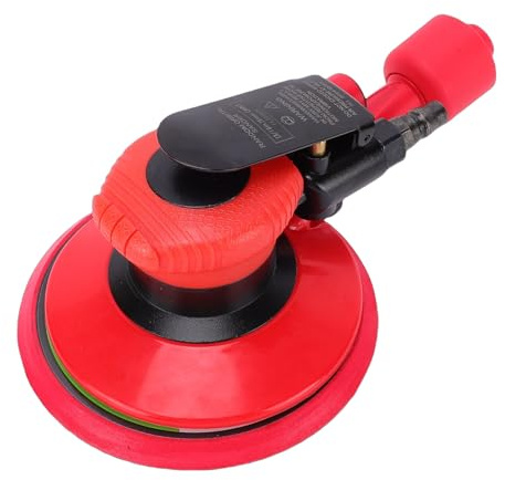 Greensen Ponceuse Orbitale Aléatoire Pneumatique de 6 Pouces, Ponceuse Pneumatique à Haute Vitesse avec Extraction de Poussière, pour Polissage de Voiture, Orbite de 5 Mm, 14000 Tr/min