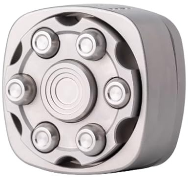 Mini roulette Fidget Spinner, EDC, in metallo, piccolo gadget sensoriale da dito, regalo per concentrazione e calma, portatile, per ufficio e casa, argento