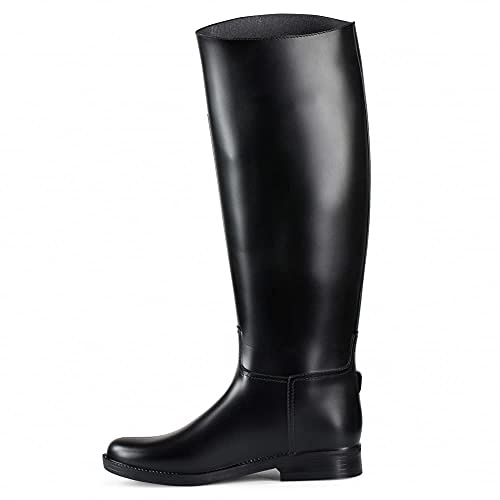 HORZE Chester Unisex Adult Rubber Equestrian Horse Riding Boots for Women, Men - Black - 6