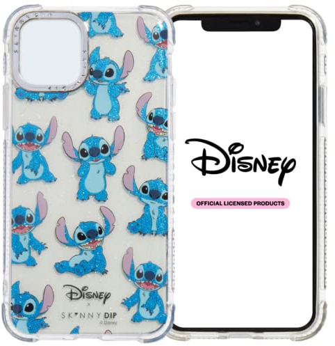 Skinnydip Disney for iPhone 13 Pro Max Case - Original Disney Lilo and Stitch Protective Phone Cover, Glitter Design, Slim & Lightweight, Anti-Scratch & Anti-Slip, Compatible with iPhone