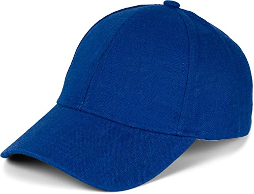 styleBREAKER Unisex linne baseballkeps enfärgad, 6-panels-keps, metallspänne justerbart 04023089 | Huvudomkrets 54–59 cm – steglöst justerbar. 7 cm böjd skärm. Andas tack vare naturfiber. Svetsband av bomull