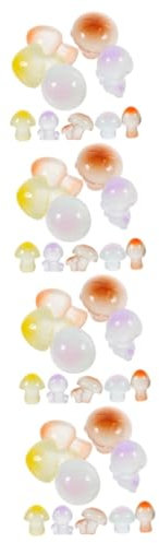 Kisangel 96pièces Ornements De Champignons Lumineux pour Décoration De Paysages Maison De Poupée Et Aquariums Décorations De Jardin Colorées Et Réalistes